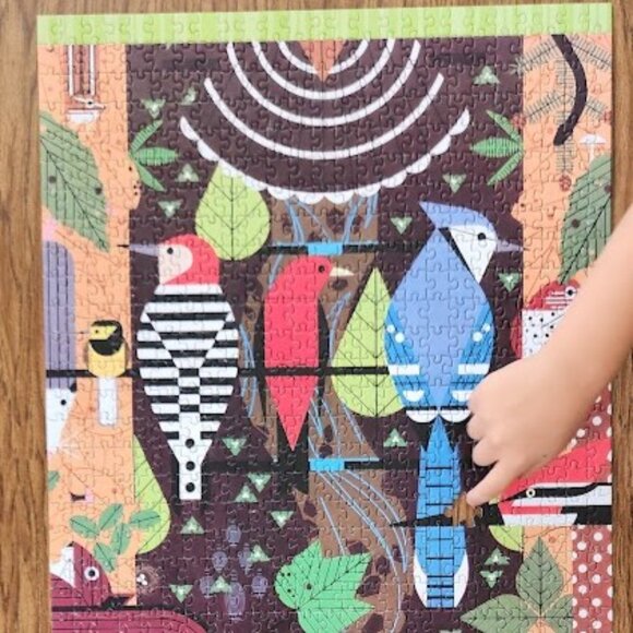 Charley Harper 1000 Piece Jigsaw Puzzle Birducopia Birds Jigsaw Puzzle Bird Blue - Picture 10 of 16